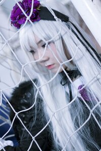 Rating: Safe Score: 0 Tags: 1girl blurry depth_of_field flower hair_ornament lips long_hair looking_at_viewer makeup ribbon solo suigintou upper_body white_hair User: admin