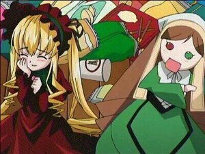 Rating: Safe Score: 0 Tags: 2girls ^_^ blonde_hair bonnet brown_hair closed_eyes dress drill_hair green_dress head_scarf heterochromia image long_hair long_sleeves multiple_girls open_mouth pair red_eyes shinku smile suiseiseki twintails very_long_hair User: admin