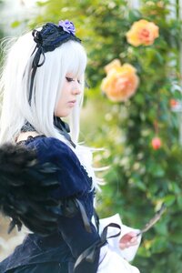 Rating: Safe Score: 0 Tags: 1girl blurry blurry_background blurry_foreground closed_eyes closed_mouth depth_of_field dress flower lips long_hair photo profile rose solo suigintou white_hair User: admin