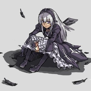 Rating: Safe Score: 0 Tags: 1girl aircraft airplane bird black_feathers black_wings boots dress feathers frilled_sleeves frills full_body gothic_lolita hairband image lolita_fashion long_hair long_sleeves purple_eyes silver_hair sitting solo suigintou wings User: admin