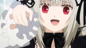 Rating: Safe Score: 0 Tags: 1girl :d bangs black_ribbon dress frills image long_hair long_sleeves looking_at_viewer open_mouth red_eyes ribbon smile solo suigintou User: admin