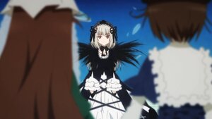 Rating: Safe Score: 0 Tags: 1boy 2girls black_dress black_wings blurry blurry_background blurry_foreground brown_hair depth_of_field dress feathered_wings feathers frills gothic_lolita hairband image lolita_fashion lolita_hairband long_hair long_sleeves motion_blur multiple multiple_girls red_eyes ribbon silver_hair suigintou tagme wings User: admin