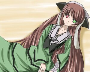 Rating: Safe Score: 0 Tags: 1girl auto_tagged brown_hair dress frills green_dress green_eyes head_scarf heterochromia image long_hair long_sleeves looking_at_viewer red_eyes solo suiseiseki very_long_hair User: admin