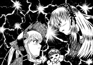 Rating: Safe Score: 0 Tags: 3girls auto_tagged comic fireworks greyscale hairband image long_hair monochrome multiple_girls open_mouth pair shinku suigintou User: admin