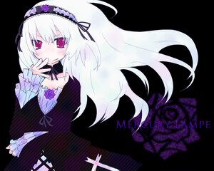 Rating: Safe Score: 0 Tags: 1girl black_dress blush character_name detached_collar dress finger_to_mouth flower frills hairband image lolita_hairband long_hair long_sleeves looking_at_viewer pink_eyes red_eyes ribbon rose smile solo suigintou white_hair wings User: admin