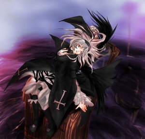 Rating: Safe Score: 0 Tags: 1girl black_dress black_wings dress frills hairband image long_sleeves looking_at_viewer red_eyes silver_hair solo standing suigintou wings User: admin