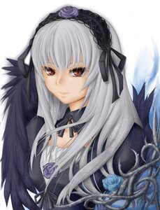 Rating: Safe Score: 0 Tags: 1girl blue_flower blue_rose dress flower frills hairband image long_hair long_sleeves looking_at_viewer purple_rose red_eyes ribbon rose silver_hair solo suigintou upper_body wings User: admin