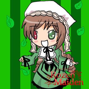 Rating: Safe Score: 0 Tags: 1girl :d brown_hair chibi dress frills full_body green_background green_dress green_eyes head_scarf image long_hair long_sleeves looking_at_viewer open_mouth red_eyes smile solo suiseiseki very_long_hair User: admin