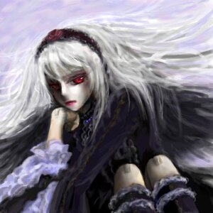 Rating: Safe Score: 0 Tags: 1girl boots doll_joints dress frills gothic_lolita hairband image joints lolita_fashion long_hair long_sleeves red_eyes solo suigintou very_long_hair User: admin