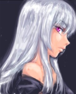 Rating: Safe Score: 0 Tags: 1girl bangs bare_shoulders blunt_bangs blurry from_side image lips long_hair off_shoulder profile purple_eyes silver_hair simple_background solo suigintou upper_body User: admin