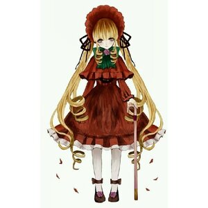 Rating: Safe Score: 0 Tags: 1girl blonde_hair blue_eyes bonnet bow bowtie dress drill_hair flower full_body green_bow image long_hair long_sleeves looking_at_viewer pantyhose red_dress rose shinku shoes solo standing twintails very_long_hair white_legwear User: admin