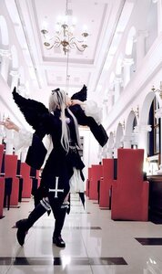 Rating: Safe Score: 0 Tags: black_footwear boots dress long_hair multiple_girls ribbon solo standing suigintou wings User: admin