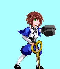 Rating: Safe Score: 0 Tags: 1girl blue_background brown_hair green_eyes guitar heterochromia image instrument pantyhose red_eyes short_hair simple_background solo souseiseki weapon white_legwear User: admin