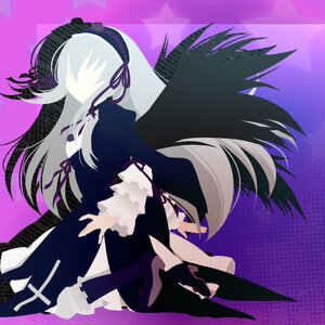 Rating: Safe Score: 0 Tags: 1girl auto_tagged dress frills hair_ribbon high_heels image long_hair long_sleeves purple_background ribbon solo suigintou white_hair wings User: admin