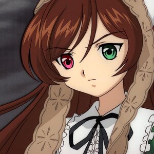 Rating: Safe Score: 0 Tags: 1girl black_ribbon braid brown_hair closed_mouth frills green_eyes image long_hair looking_at_viewer neck_ribbon ribbon solo suiseiseki User: admin