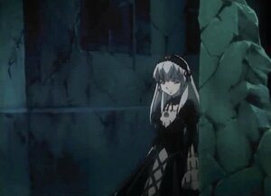 Rating: Safe Score: 0 Tags: 1girl black_dress closed_mouth dress flower frills hairband image lolita_hairband long_hair long_sleeves monochrome solo standing suigintou very_long_hair User: admin