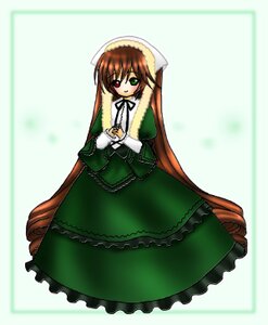 Rating: Safe Score: 0 Tags: 1girl brown_hair dress frills full_body green_dress green_eyes heterochromia image long_hair long_sleeves looking_at_viewer red_eyes simple_background solo standing suiseiseki twintails very_long_hair User: admin