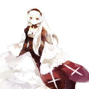 Rating: Safe Score: 0 Tags: 1girl bangs choker closed_mouth dress eyebrows_visible_through_hair hairband image long_hair long_sleeves looking_at_viewer puffy_sleeves red_eyes simple_background smile solo suigintou very_long_hair white_background wide_sleeves User: admin