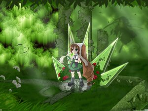 Rating: Safe Score: 0 Tags: 1girl bangs black_legwear boots brown_hair dress flower forest fur_trim grass green_eyes heterochromia holding holding_weapon hood image kneehighs long_hair nature outdoors red_flower rose solo standing suiseiseki tree weapon User: admin