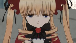 Rating: Safe Score: 0 Tags: 1girl auto_tagged bangs blonde_hair blue_eyes bow cup drill_hair eyebrows_visible_through_hair flower image long_hair looking_at_viewer parted_lips red_flower ribbon rose shinku sidelocks solo twintails User: admin