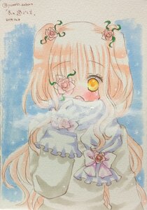 Rating: Safe Score: 0 Tags: 1girl bangs blush bow dress eyepatch flower frills hair_ornament image kirakishou long_hair long_sleeves pink_flower pink_rose red_flower red_rose rose solo traditional_media watercolor_(medium) yellow_eyes User: admin