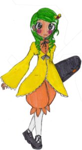 Rating: Safe Score: 0 Tags: 1girl black_eyes black_footwear closed_mouth dress frills full_body green_hair hair_ornament image kanaria long_hair long_sleeves orange_dress shoes simple_background sleeves_past_wrists smile solo standing white_background white_legwear wide_sleeves yellow_dress User: admin