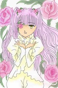 Rating: Safe Score: 0 Tags: 1girl bangs flower hands_on_own_chest image kirakishou long_hair long_sleeves pink_flower pink_hair pink_rose plant red_flower red_rose rose solo thorns traditional_media very_long_hair vines yellow_eyes yellow_rose User: admin