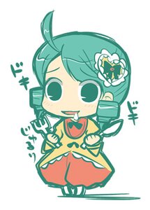Rating: Safe Score: 0 Tags: 1girl antennae chibi cup frog_hair_ornament green_eyes green_hair hair_ornament image kanaria kochiya_sanae simple_background solo tongue tongue_out white_background User: admin