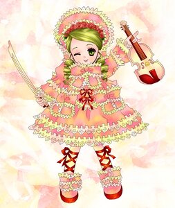 Rating: Safe Score: 0 Tags: 1girl bow cross-laced_footwear dress flower frills full_body green_eyes green_hair hat hina_ichigo image instrument kanaria long_sleeves one_eye_closed pink_bow ribbon solo standing violin User: admin