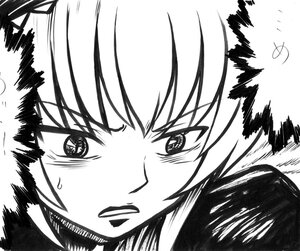 Rating: Safe Score: 0 Tags: 1girl animal_ears blush close-up face greyscale image looking_at_viewer monochrome simple_background smile solo suigintou white_background User: admin