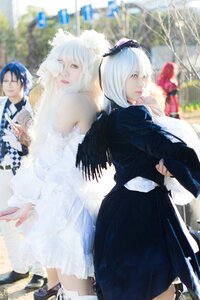 Rating: Safe Score: 0 Tags: 2girls 3d blue_hair blurry blurry_background blurry_foreground closed_eyes depth_of_field dress frills long_hair long_sleeves looking_at_viewer multiple_cosplay multiple_girls outdoors photo tagme white_hair wings User: admin