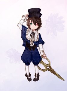 Rating: Safe Score: 0 Tags: 1girl brown_hair frills full_body green_eyes hat heterochromia image long_sleeves looking_at_viewer pants red_eyes ribbon short_hair solo souseiseki standing top_hat white_legwear User: admin