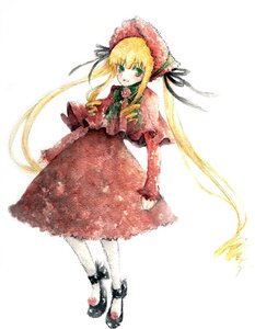 Rating: Safe Score: 0 Tags: 1girl auto_tagged bangs black_footwear blonde_hair bonnet bow bowtie capelet dress full_body green_bow green_eyes image long_hair long_sleeves looking_at_viewer pantyhose red_dress shinku shoes simple_background solo standing twintails very_long_hair white_background white_legwear User: admin