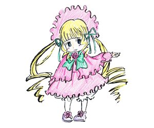 Rating: Safe Score: 0 Tags: 1girl bangs blonde_hair blue_eyes bow bowtie dress drill_hair flower full_body green_bow image long_hair long_sleeves looking_at_viewer pantyhose pink_dress pink_flower pink_rose rose shinku simple_background solo twin_drills twintails very_long_hair white_background User: admin