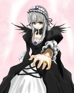 Rating: Safe Score: 0 Tags: 1girl black_dress black_wings dress flower frilled_sleeves frills hairband image juliet_sleeves long_hair long_sleeves looking_at_viewer red_eyes rose silver_hair solo suigintou wings User: admin