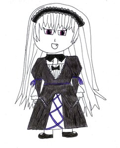 Rating: Safe Score: 0 Tags: 1girl :d dress full_body gothic_lolita hairband image lolita_fashion lolita_hairband long_hair long_sleeves open_mouth simple_background smile solo suigintou traditional_media white_background wings User: admin