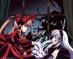 Rating: Safe Score: 0 Tags: 2girls black_dress bow detached_collar dress feathers flower frilled_sleeves frills image long_hair long_sleeves looking_at_another multiple_girls pair profile red_dress red_eyes shinku silver_hair suigintou User: admin