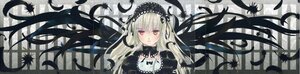 Rating: Safe Score: 0 Tags: 1girl absurdres bangs black_dress black_ribbon black_wings dress feathered_wings feathers floating_hair flower frills gothic_lolita hairband highres image lolita_fashion lolita_hairband long_hair long_sleeves looking_at_viewer official_art peach-pit red_eyes ribbon rose rozen_maiden scan serious silver_hair solo suigintou very_long_hair wide_image wings User: admin