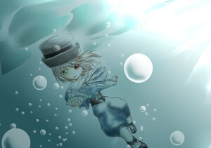 Rating: Safe Score: 0 Tags: ? air_bubble bubble bubble_blowing green_eyes hat heterochromia image red_eyes solo souseiseki underwater User: admin