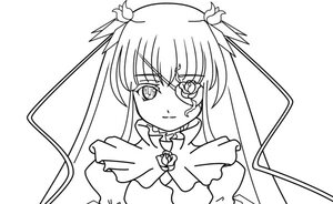 Rating: Safe Score: 0 Tags: 1girl barasuishou dress greyscale hair_ribbon image lineart long_hair long_sleeves looking_at_viewer monochrome ribbon simple_background solo tears two_side_up upper_body white_background User: admin