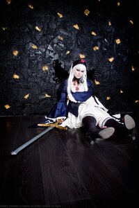 Rating: Safe Score: 0 Tags: 1girl dress long_hair sitting solo suigintou sword weapon white_hair User: admin