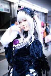 Rating: Safe Score: 0 Tags: 1girl 3d black_dress blurry blurry_background blurry_foreground depth_of_field dress flower gothic_lolita hairband lolita_fashion long_hair long_sleeves looking_at_viewer photo ribbon rose solo suigintou white_hair User: admin