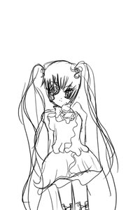 Rating: Safe Score: 0 Tags: 1girl dress greyscale hatsune_miku long_hair monochrome see-through sketch smile solo thighhighs twintails very_long_hair User: admin