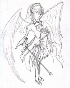 Rating: Safe Score: 0 Tags: 1girl angel_wings boots dress feathered_wings full_body image monochrome short_hair sketch solo standing suigintou traditional_media wings User: admin
