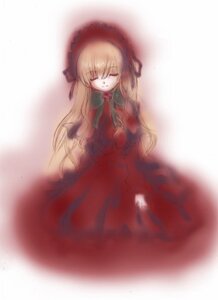 Rating: Safe Score: 0 Tags: 1girl auto_tagged blonde_hair bonnet bow closed_eyes dress image long_hair long_sleeves red_dress rose shinku solo very_long_hair User: admin