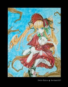 Rating: Safe Score: 0 Tags: 1girl black_border blonde_hair blue_eyes bonnet bow bowtie dress flower frills image letterboxed long_hair long_sleeves looking_at_viewer marker_(medium) pillarboxed red_dress rose shikishi shinku solo traditional_media very_long_hair User: admin