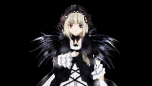 Rating: Safe Score: 0 Tags: 1girl black_background black_ribbon black_wings dress frills hairband image lolita_hairband long_sleeves looking_at_viewer red_eyes ribbon simple_background solo suigintou wings User: admin