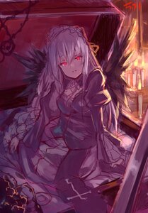 Rating: Safe Score: 0 Tags: 1girl bad_id bad_twitter_id bangs breasts dress gothic_lolita headdress highres image lolita_fashion long_hair long_sleeves looking_at_viewer red_eyes rozen_maiden shiokonbu silver_hair sitting sketch solo suigintou wings User: admin