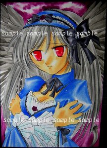 Rating: Safe Score: 0 Tags: 1girl black_wings bow breasts cleavage detached_collar dress frills hairband image long_hair long_sleeves looking_at_viewer marker_(medium) puffy_sleeves red_eyes silver_hair solo suigintou traditional_media upper_body wings User: admin