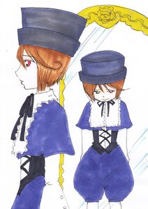 Rating: Safe Score: 0 Tags: blue_dress brown_hair capelet dress frills green_eyes hat heterochromia image long_sleeves multiple_girls red_eyes ribbon short_hair siblings sisters solo souseiseki standing top_hat twins User: admin